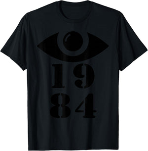 1984 Orwellian Big Brother Is Watching You T-Shirt - T-Shirt | Black