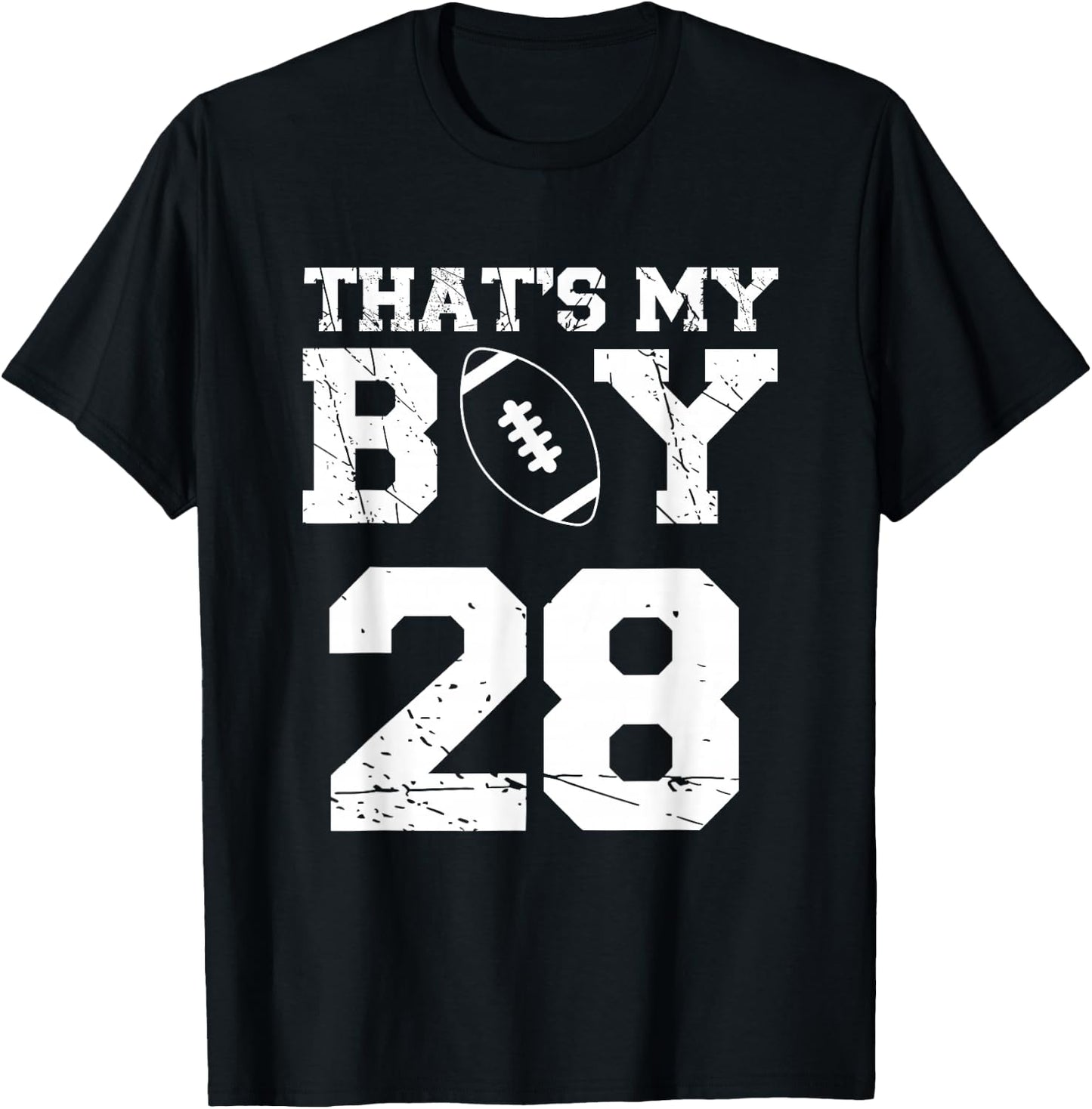 That's My Boy Football Number #28 T-Shirt - T-Shirt | Black