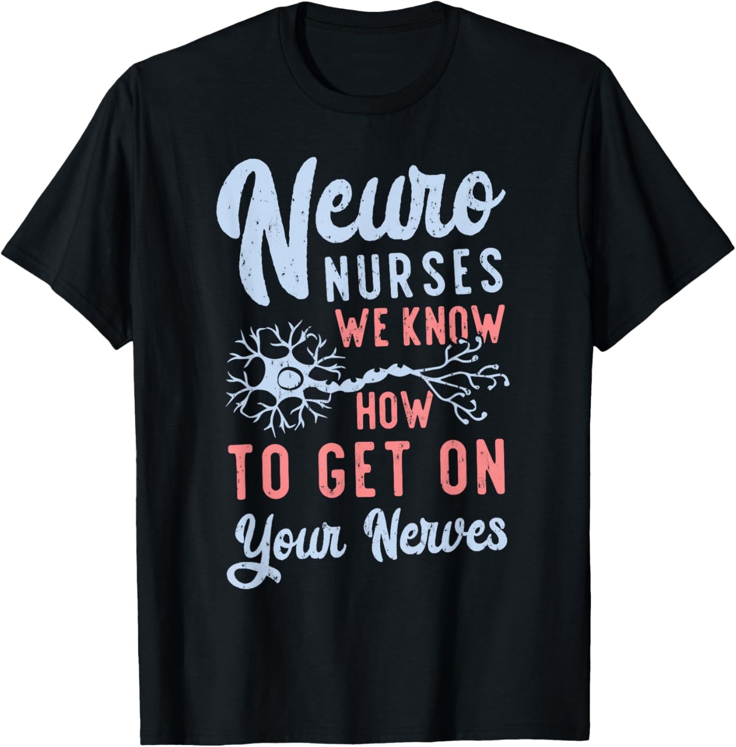 Funny Neuro Nurses ICU RN Neuro Nursing Squad Neuro Tech T-Shirt - T-Shirt | Black