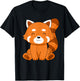 Red Panda Kids Kawaii Red Panda Gifts Women Red Panda T-Shirt - T-Shirt | Black