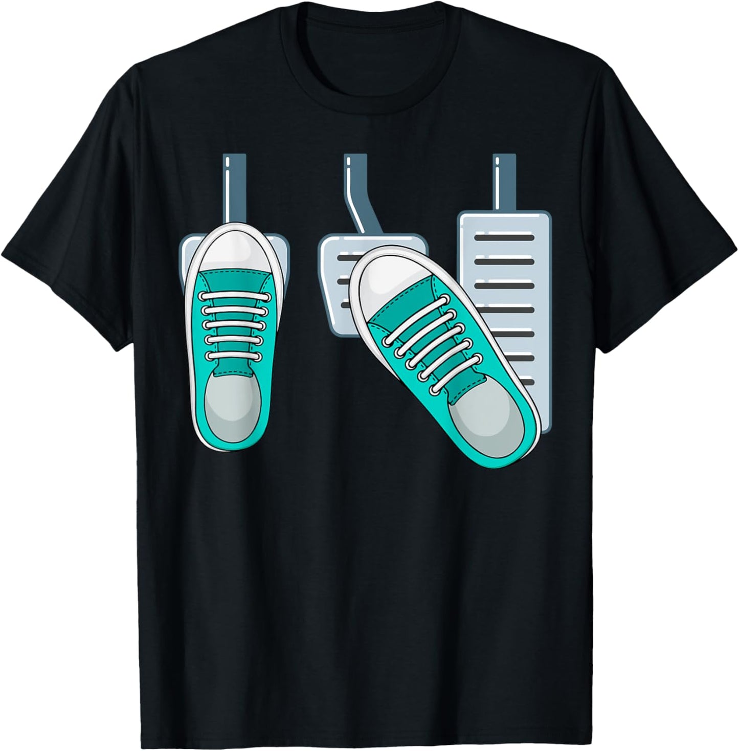 Save The Stick Funny Manual Transmission Three Pedals Car T-Shirt - T-Shirt | Black