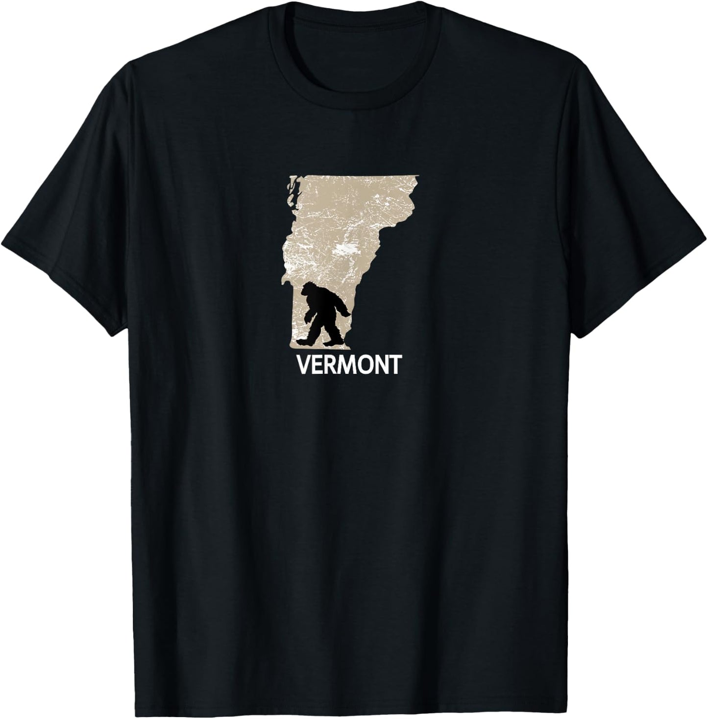 Funny Bigfoot I Believe Loves Vermont VT Sasquatch T-Shirt - T-Shirt | Black