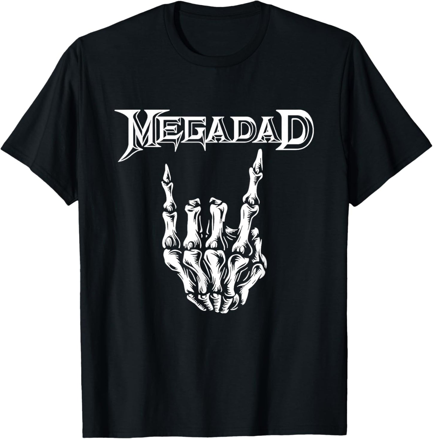 Megadad Retro 90s Hard Rock Band Heavy Metal Father's Day T-Shirt - T-Shirt | Black