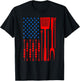 Barbecue Son Dad Husband Fathers Day Funny American Flag Men T-Shirt - T-Shirt | Black