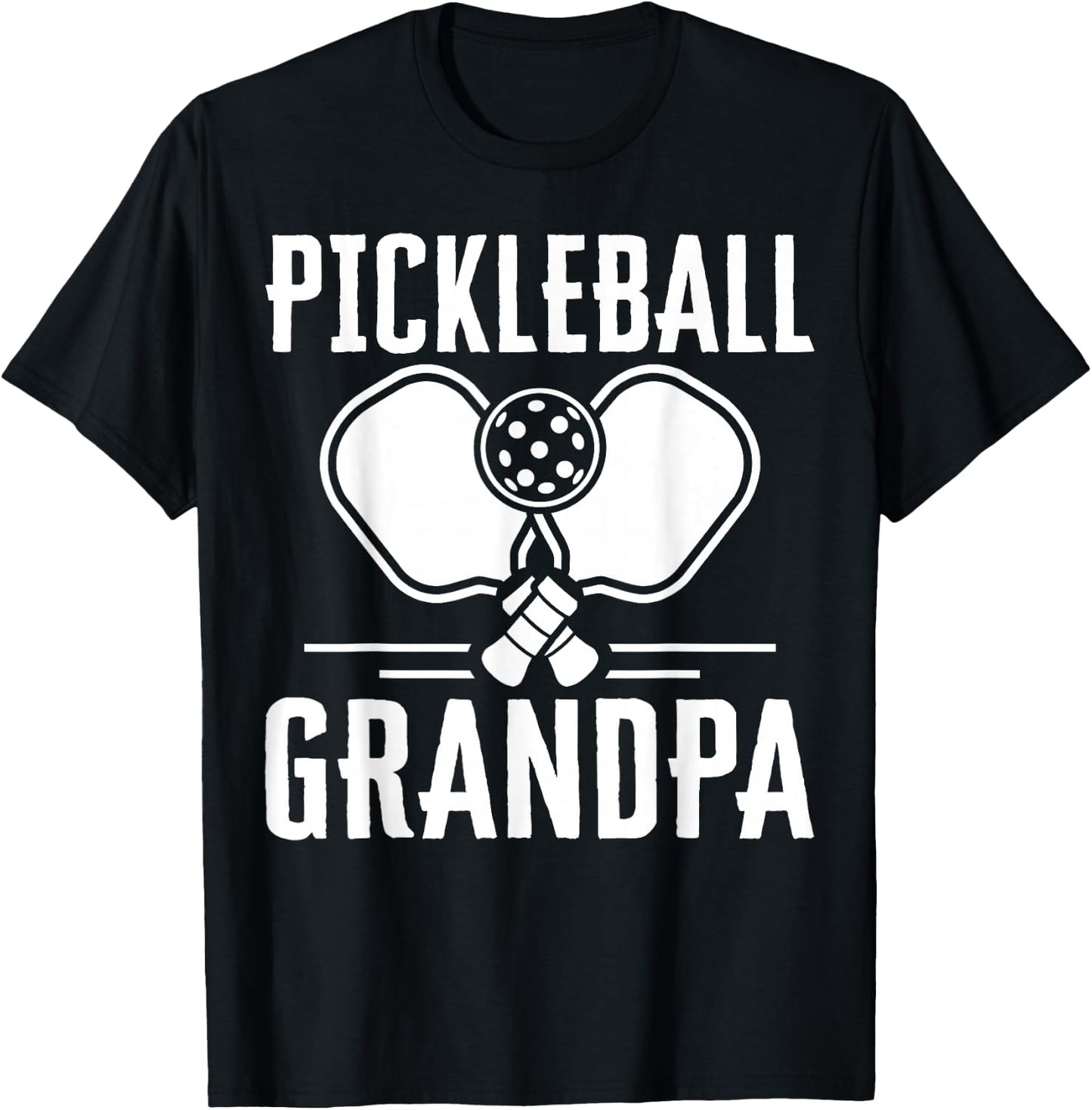Proud Pickleball Grandpa Grandfather Player T-Shirt - T-Shirt | Black