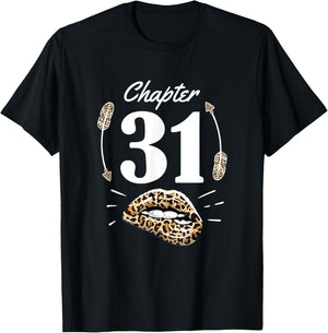 Chapter 31 31st Birthday Party Thirty One Years Old Gift T-Shirt - T-Shirt | Black