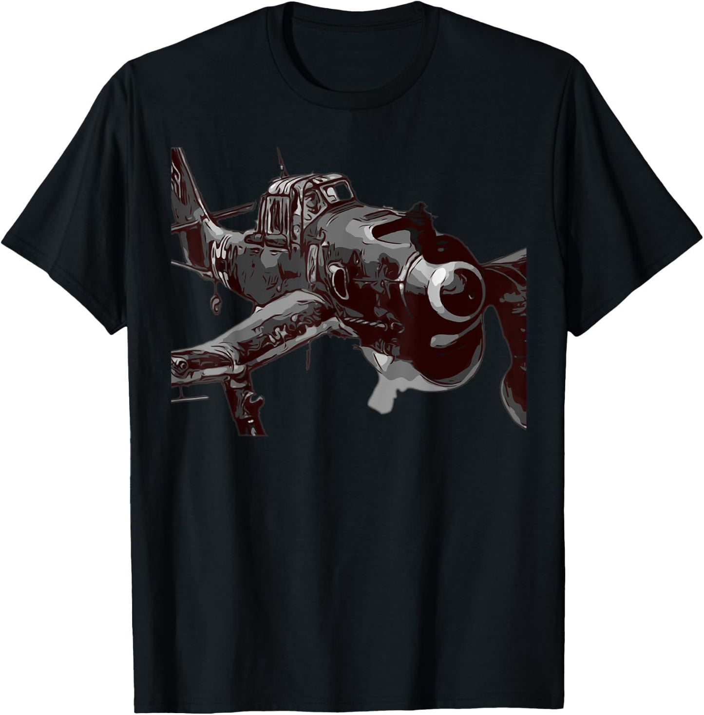 Junkers JU 87 Stuka WW2 Dive Bomber WW2 Warbird Warplane T-Shirt - T-Shirt | Black