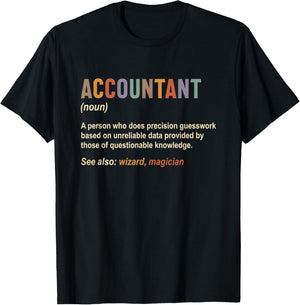 Accountant Definition Accounting CPA Funny T-Shirt - T-Shirt | Black