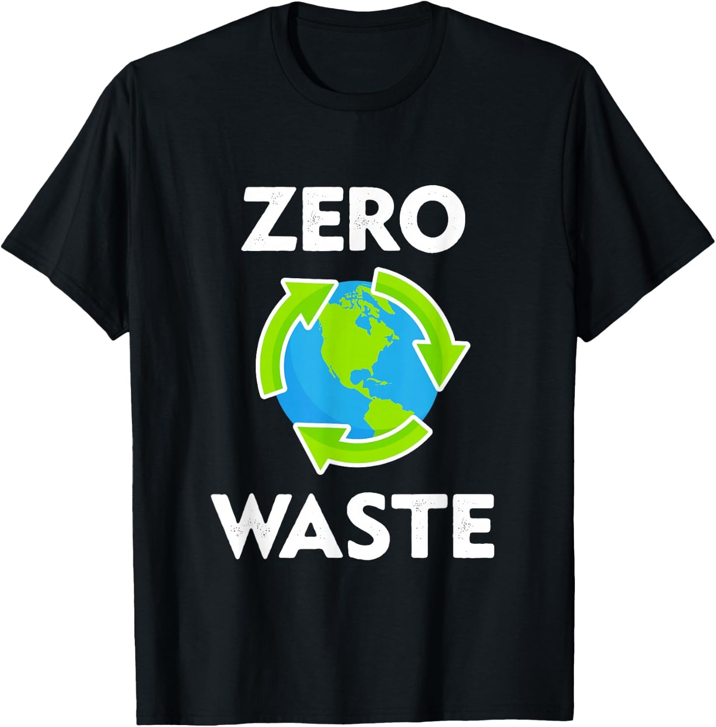Zero Waste Earth Day Environmental Teacher Gift Anti Plastic T-Shirt - T-Shirt | Black