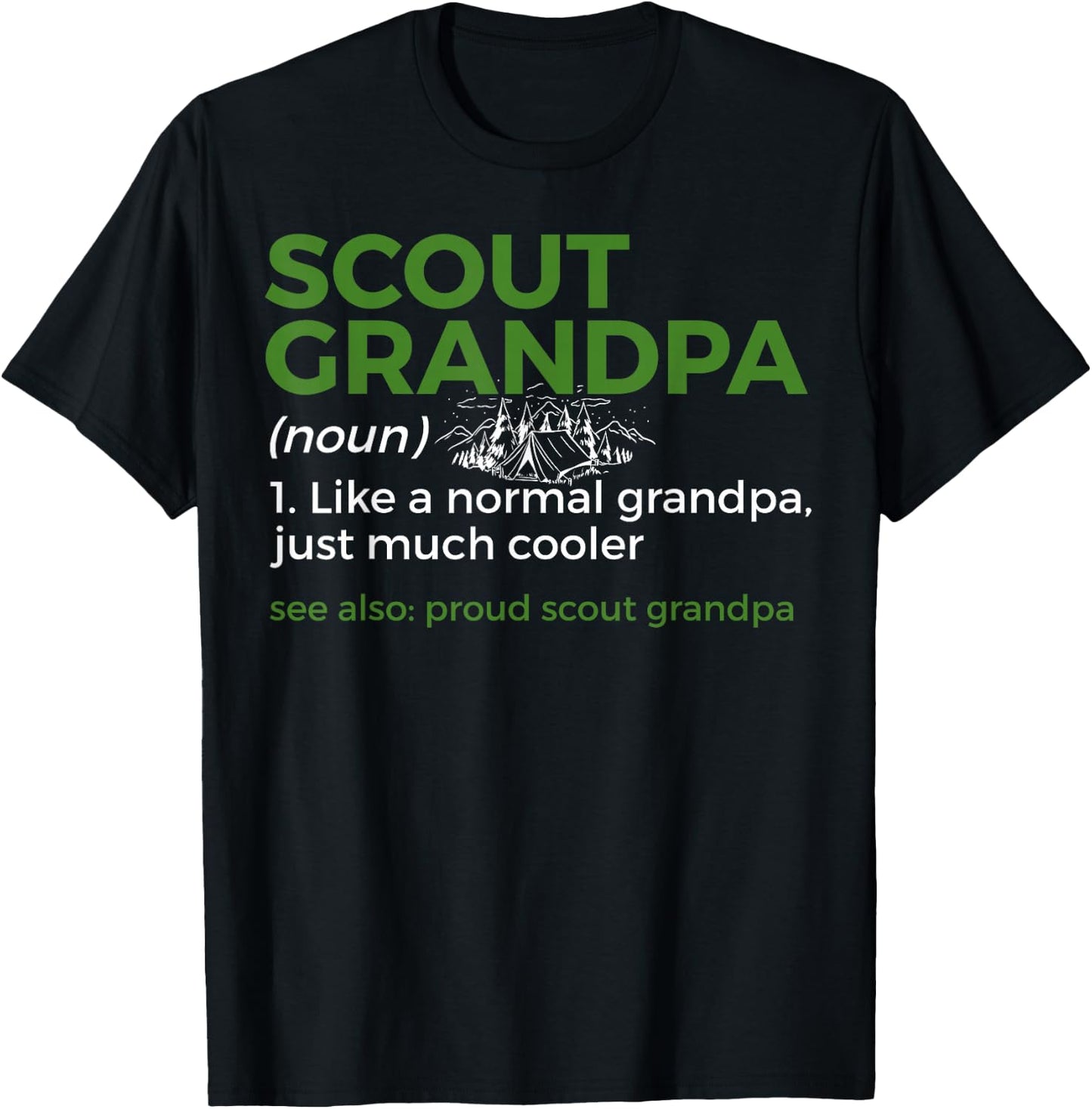Scouting Funny Scout Grandpa Definition Proud Scout Grandpa T-Shirt - T-Shirt | Black