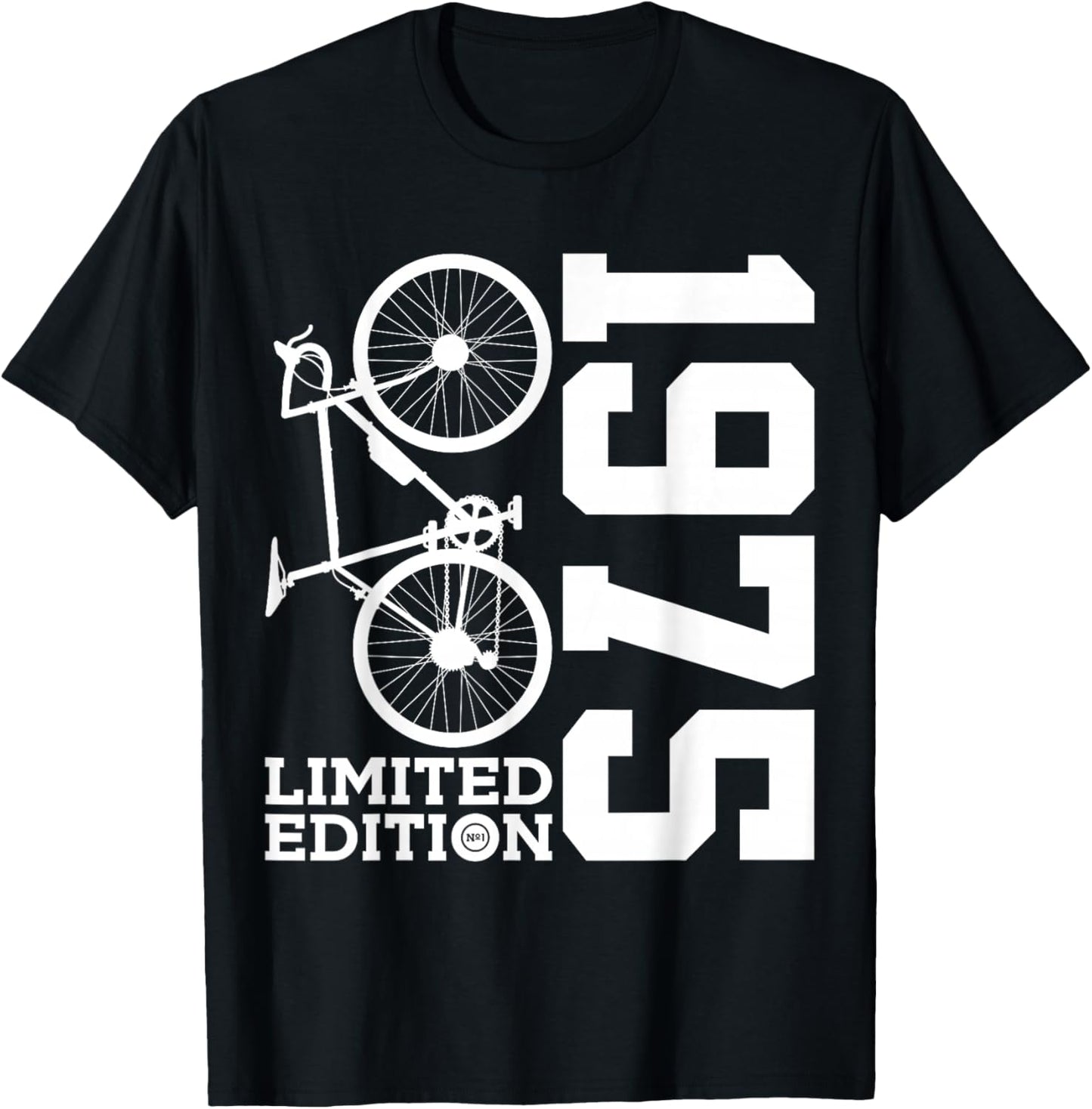 Cyclist 1975 Bike 51st Birthday Racing Bike T-Shirt - T-Shirt | Black