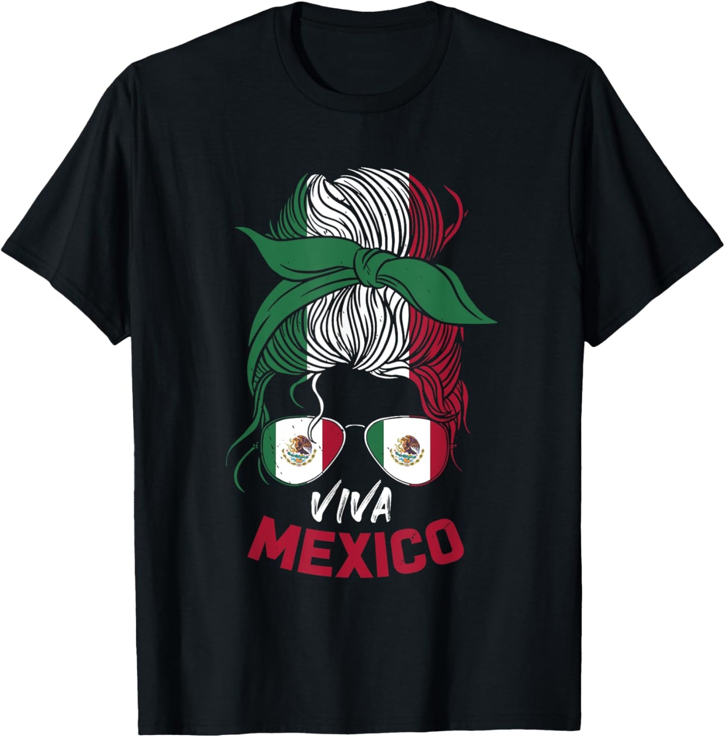 Mexico Vintage Mexican Flag Pride Hat Jersey T-Shirt - T-Shirt | Black
