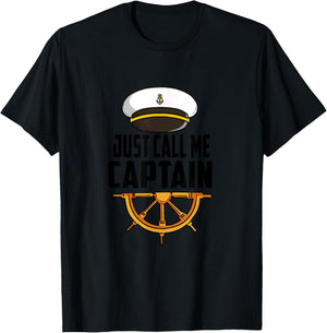 JUST CALL ME CAPTAIN - Seefahrer / Kapitäns T-Shirt - T-Shirt | Black