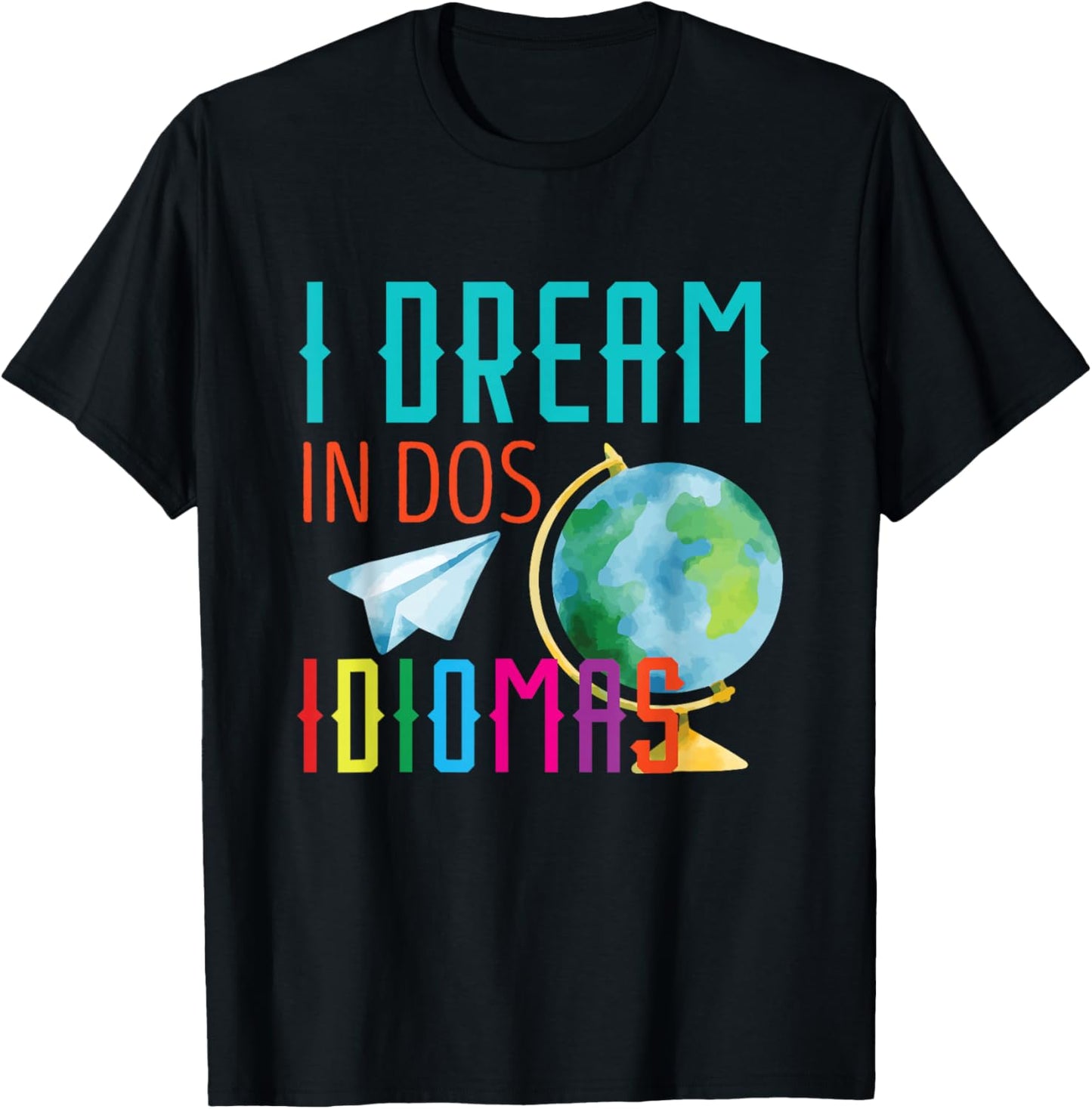 Multilingual Teacher in Dos Idiomas Linguist Language T-Shirt - T-Shirt | Black