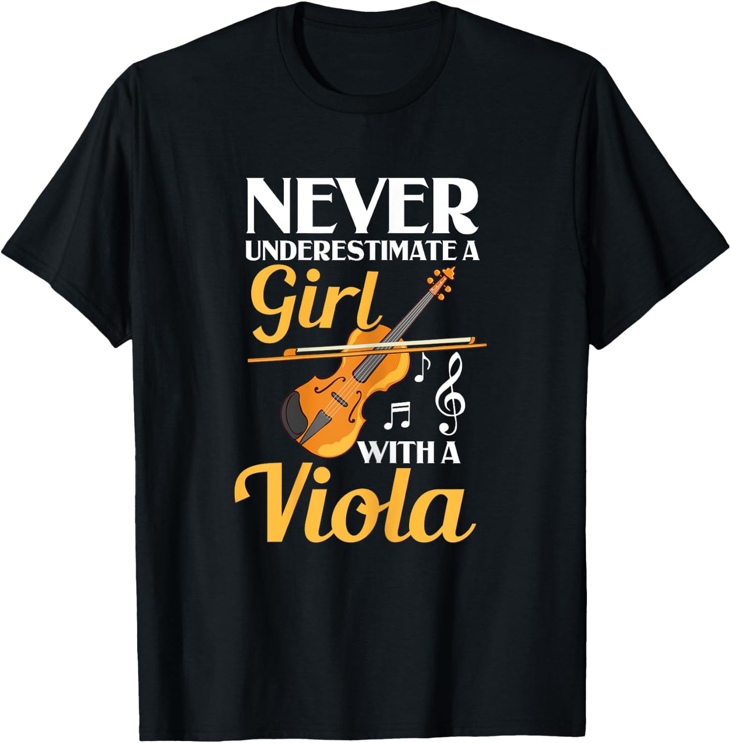 Viola Instrument Music Notes Player Lesson Beginner T-Shirt - T-Shirt | Black