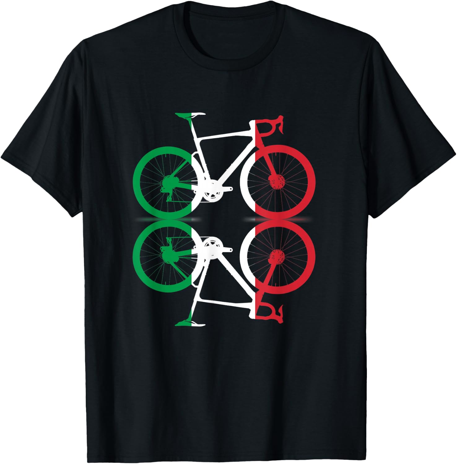 Italian Italian flag bike is cycling T-Shirt - T-Shirt | Black