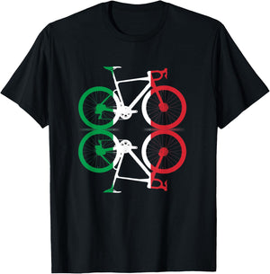 Italian Italian flag bike is cycling T-Shirt - T-Shirt | Black