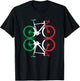 Italian Italian flag bike is cycling T-Shirt - T-Shirt | Black