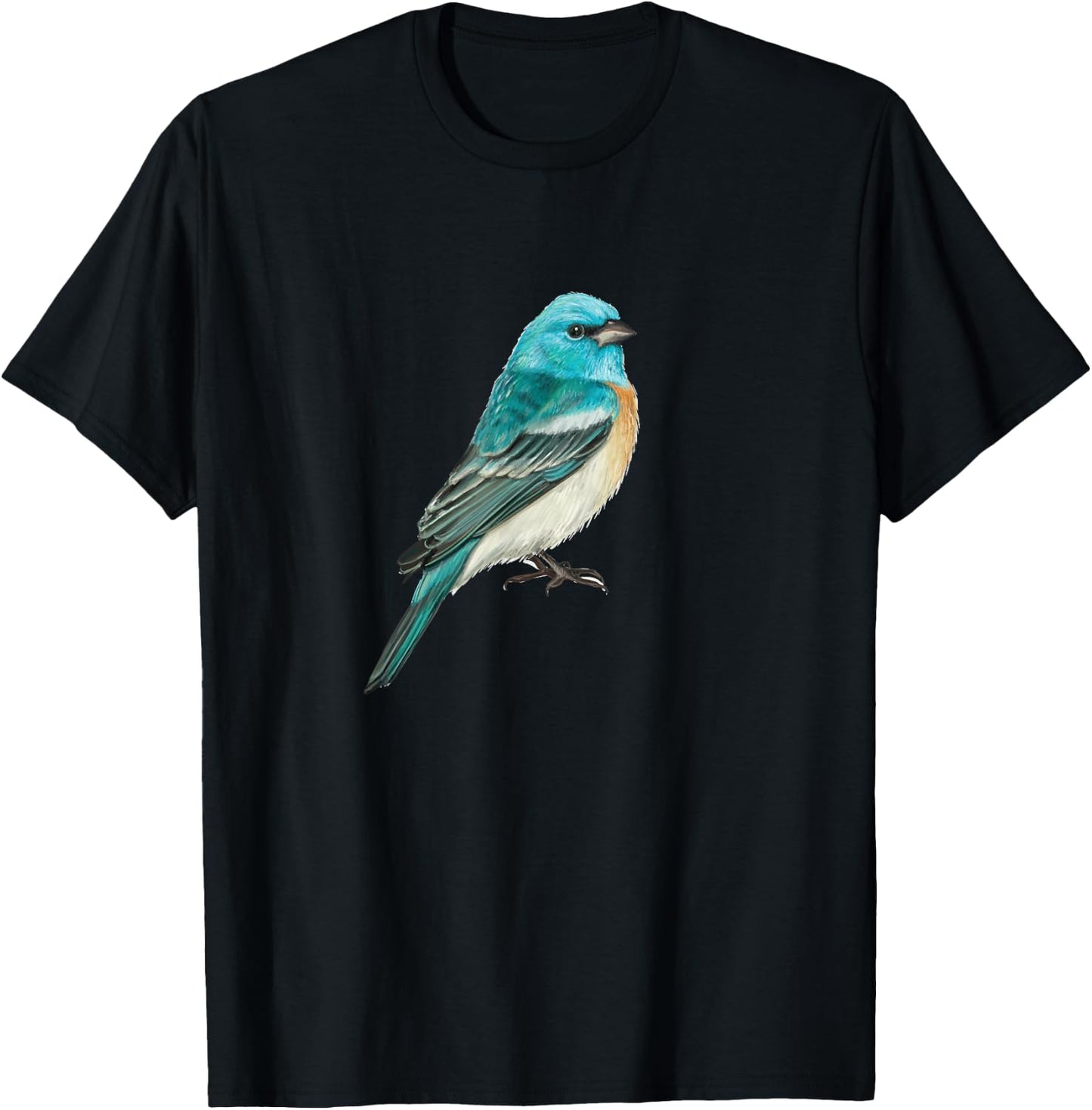 Lazuli Bunting Bird graphic T-Shirt - T-Shirt | Black
