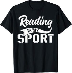 Reading Is My Sport T-Shirt - T-Shirt | Black