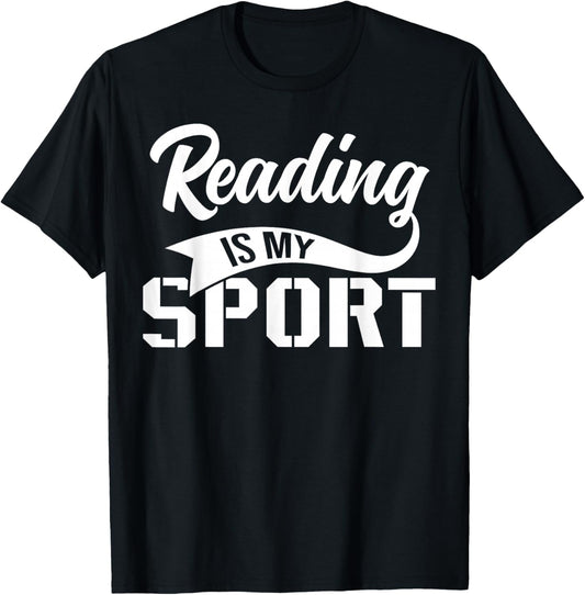 Reading Is My Sport T-Shirt - T-Shirt | Black
