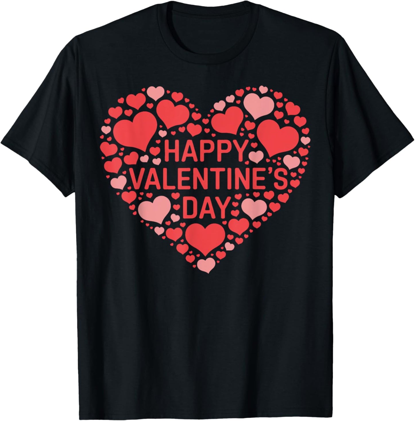 Happy Valentine's Day Heart Valentines Day Men T-Shirt - T-Shirt | Black