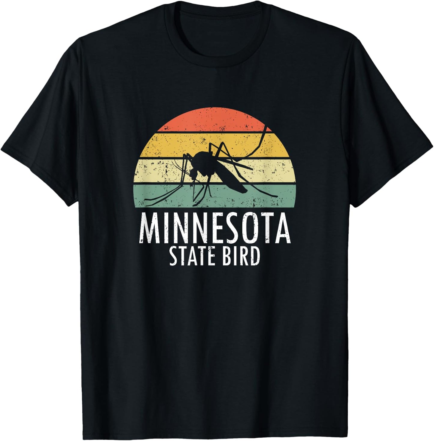 Minnesota Mosquito State Bird Funny Camping Outdoors T-Shirt - T-Shirt | Black