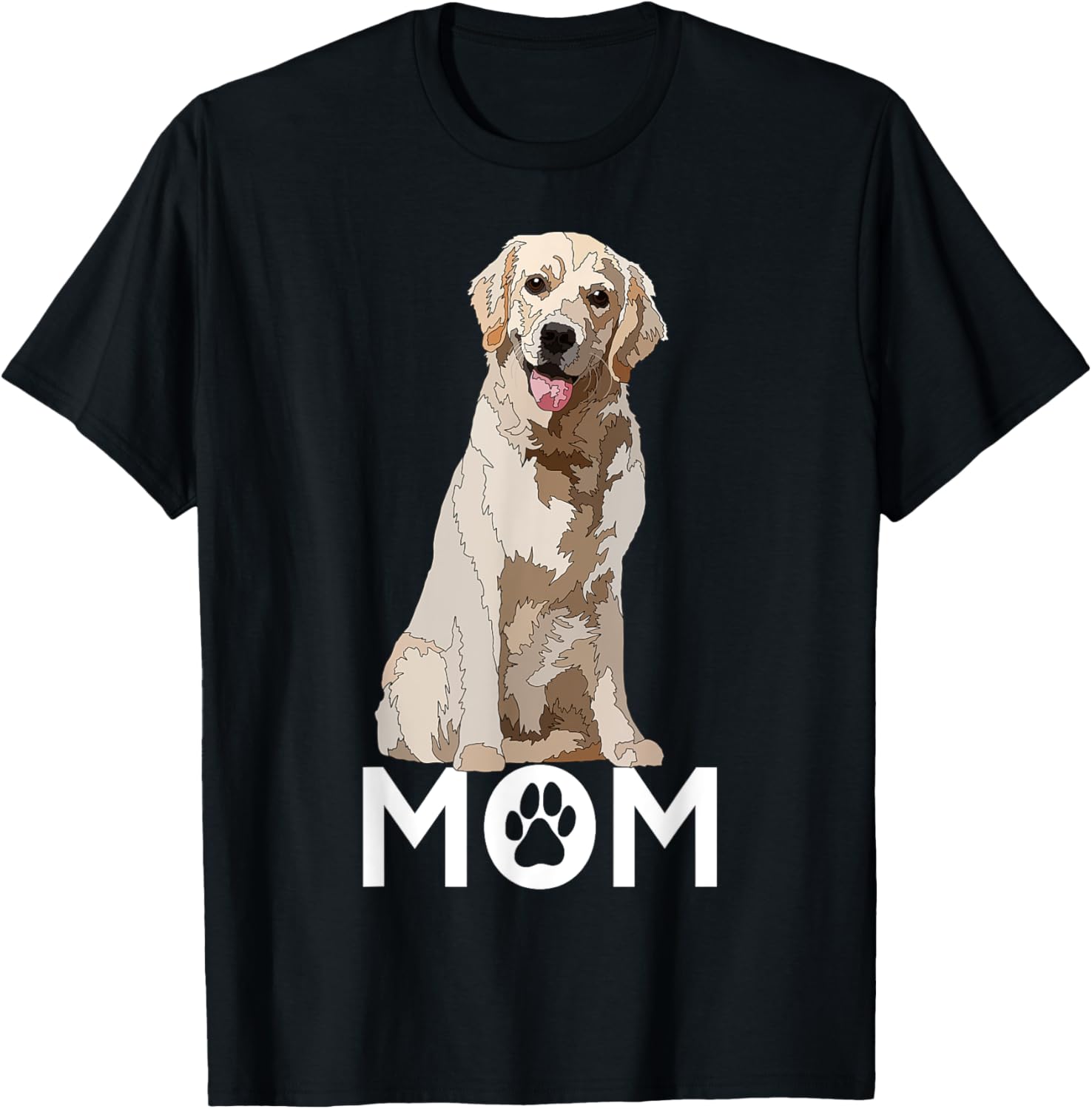 Golden Lab Mom Yellow Labrador Retriever Mother Dog Mama T-Shirt - T-Shirt | Black