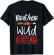 Kids Brother of The Wild One Shirt Plaid Lumberjack 1st Birthday T-Shirt - T-Shirt | Black