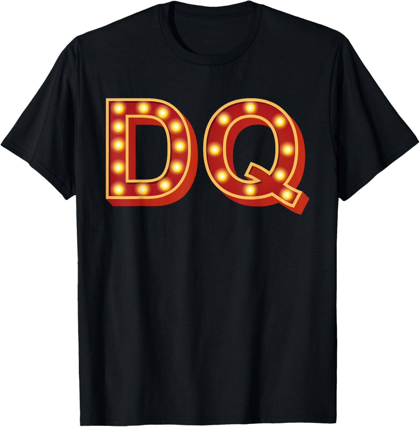 DQ Drama Queen, Flamboyant show font T-Shirt - T-Shirt | Black