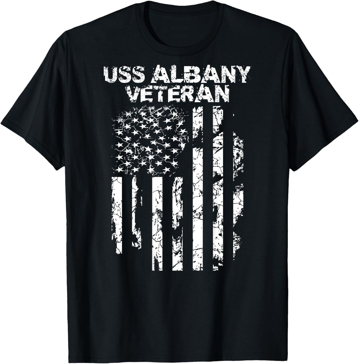 USS Albany Veteran T-Shirt - T-Shirt | Black