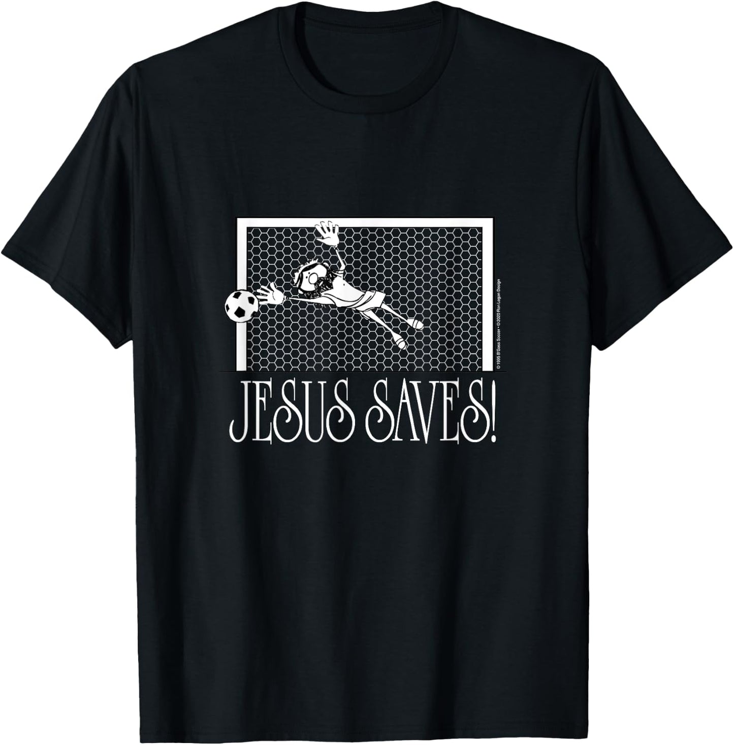 Jesus Saves Soccer T-Shirt - T-Shirt | Black