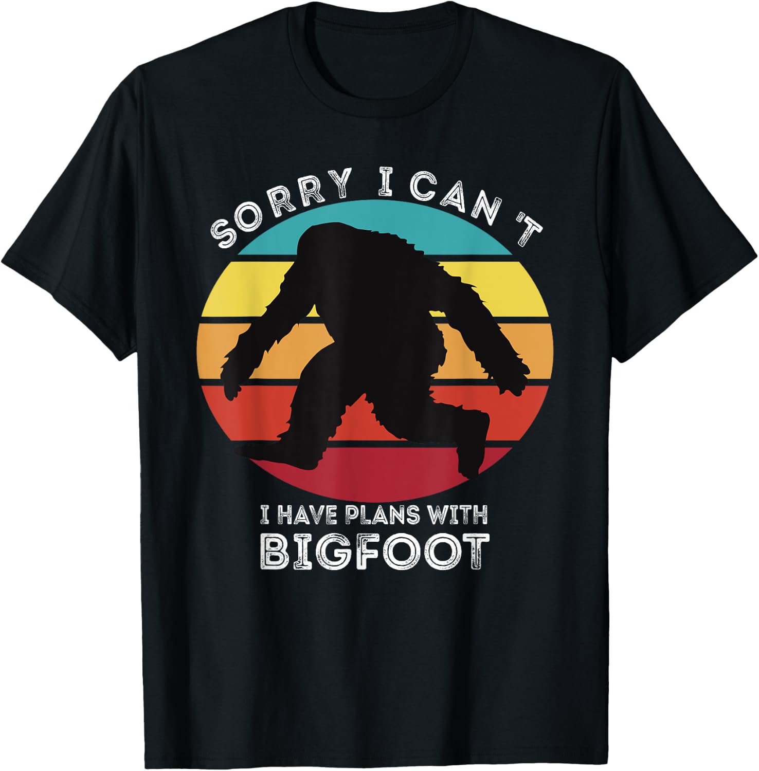 I have Plans With Yeti Sasquatch Men Kids Bigfoot T-Shirt - T-Shirt | Black
