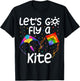 Let's-Go Fly A Kite Kite Flying Kite Surfing Kids T-Shirt - T-Shirt | Black