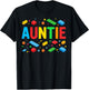 Auntie Master Builder Building Bricks Blocks Family Matching T-Shirt - T-Shirt | Black