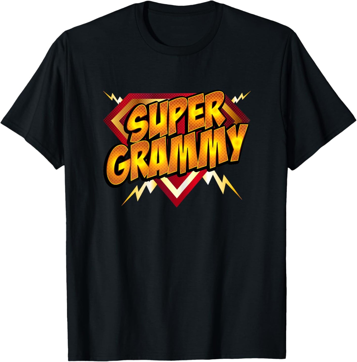 Super Grammy Superhero Grandmother's Comic Book Women T-Shirt - T-Shirt | Black
