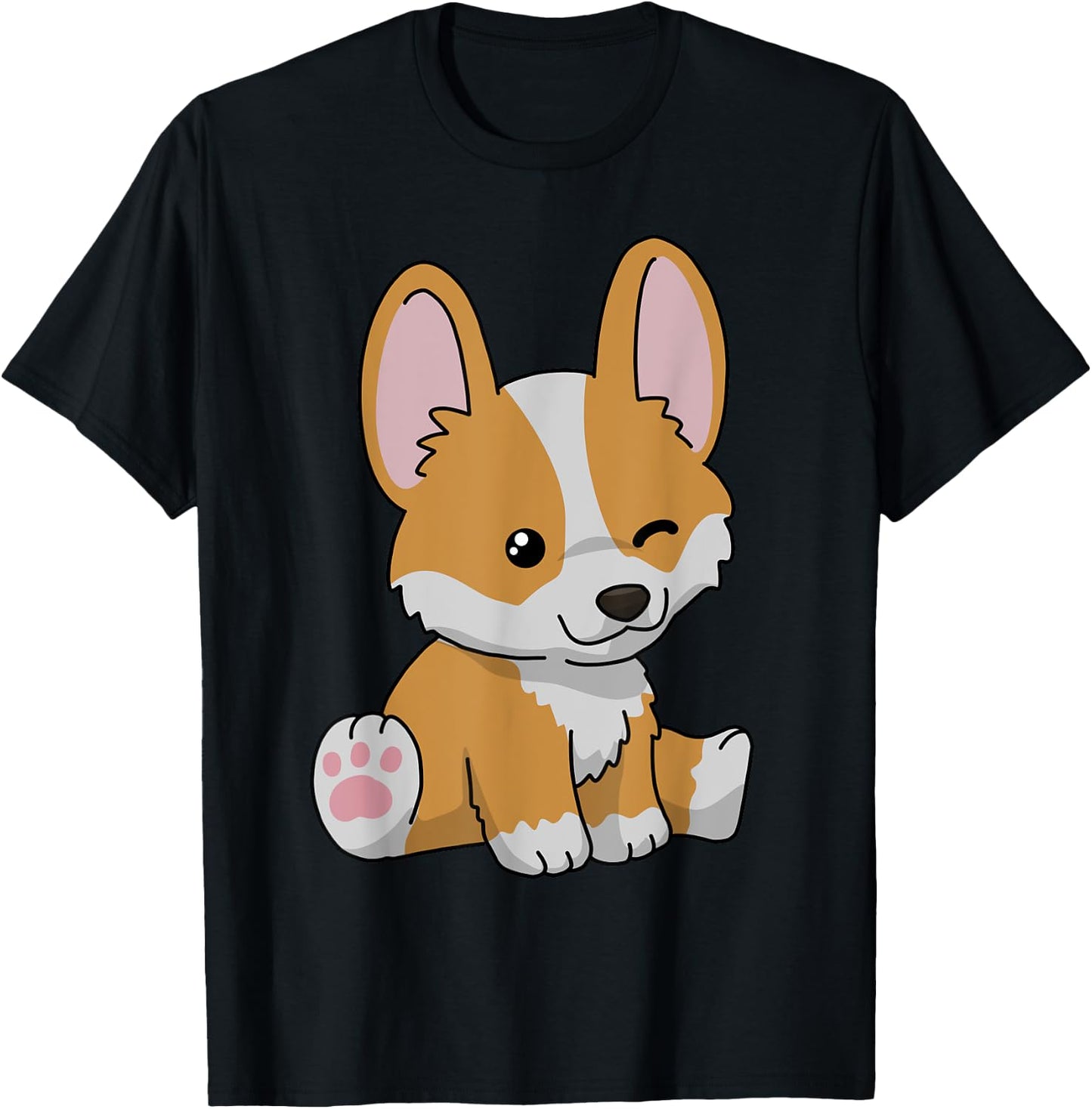 Corgi Gifts For Kids & Adults Black Classic Fit Short Sleeve & Men T-Shirt - T-Shirt | Black