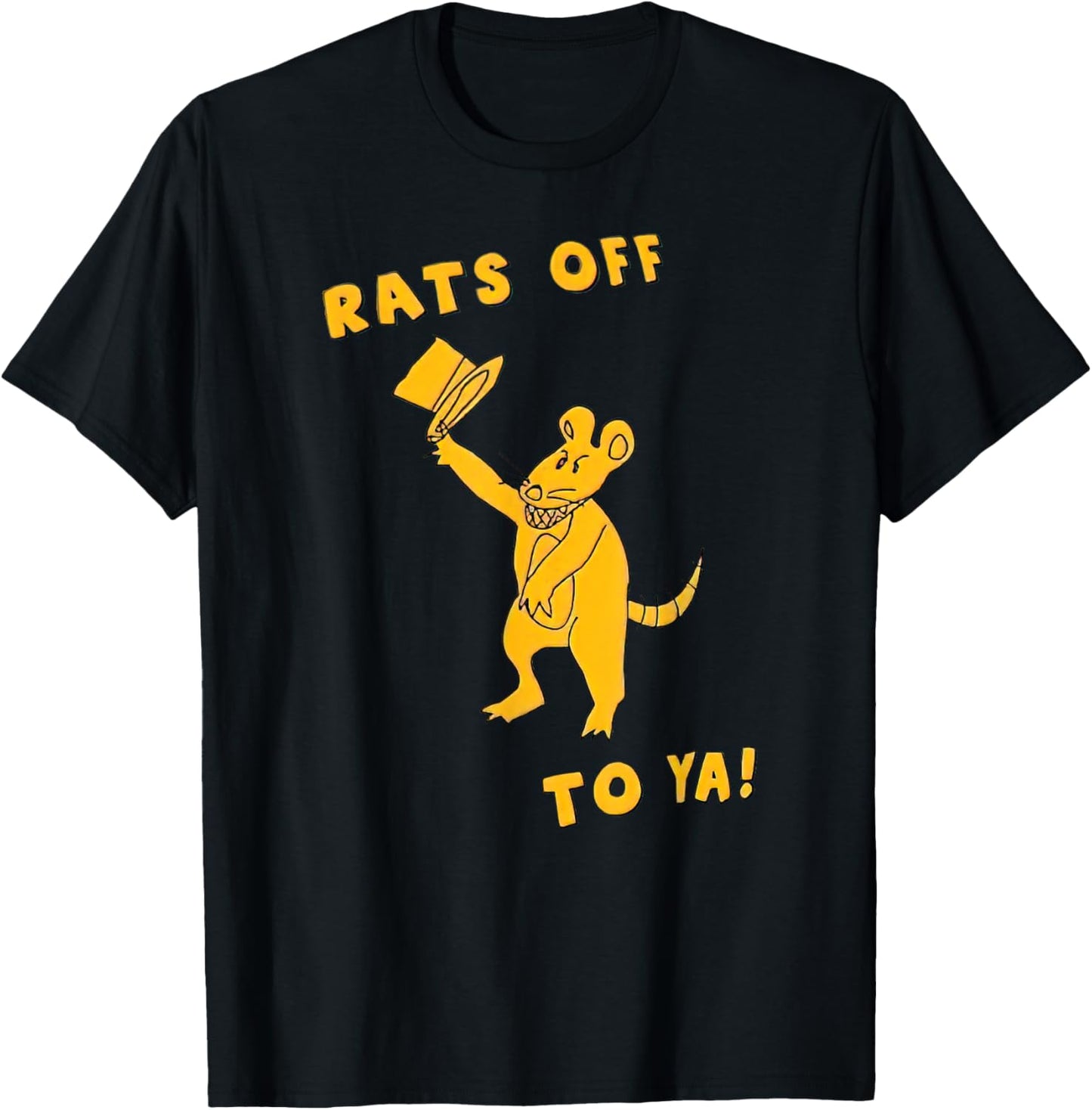 Rats Off To Ya! Funny Mouse Costume Magician Rat Novelty T-Shirt - T-Shirt | Black