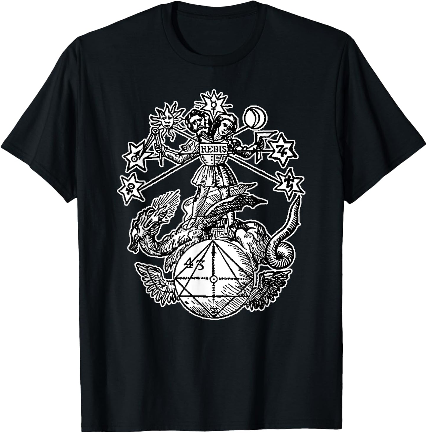 Rebis Symbol ~ Twofold Matter T-Shirt - T-Shirt | Black