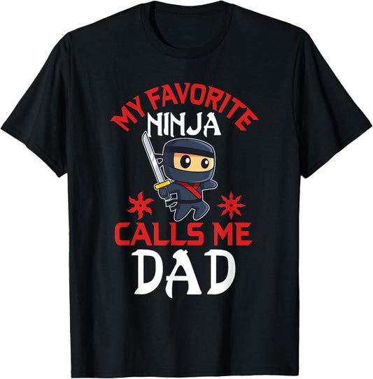 Ninja Dad Matching Family Birthday Party Ninja Dad T-Shirt - T-Shirt | Black