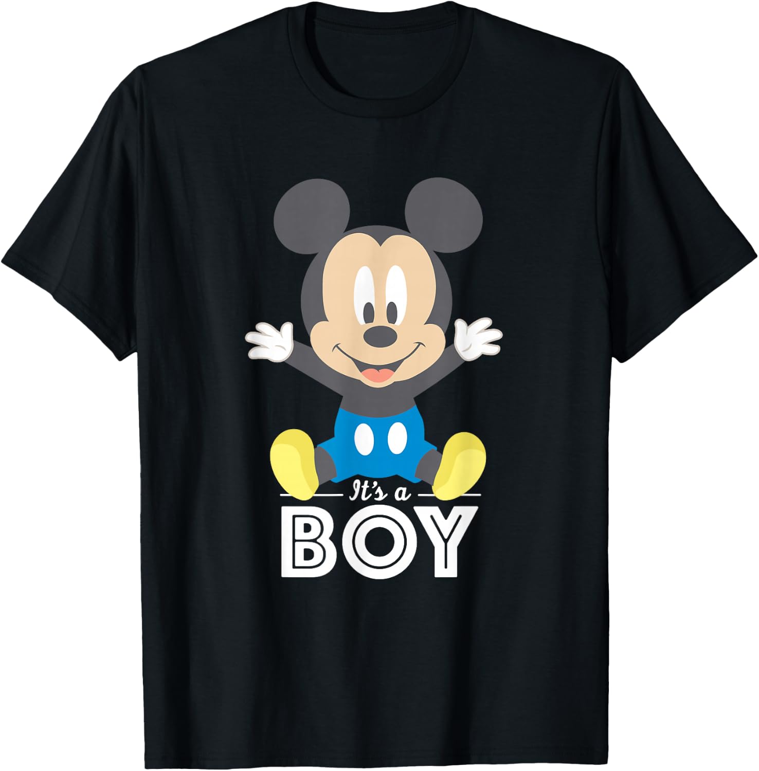Disney Mickey Mouse It's A Boy Baby Shower T-Shirt - T-Shirt | Black