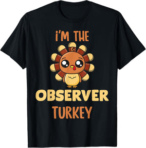 Observer Turkey Matching Family Group Thanksgiving Party Pj T-Shirt - T-Shirt | Black