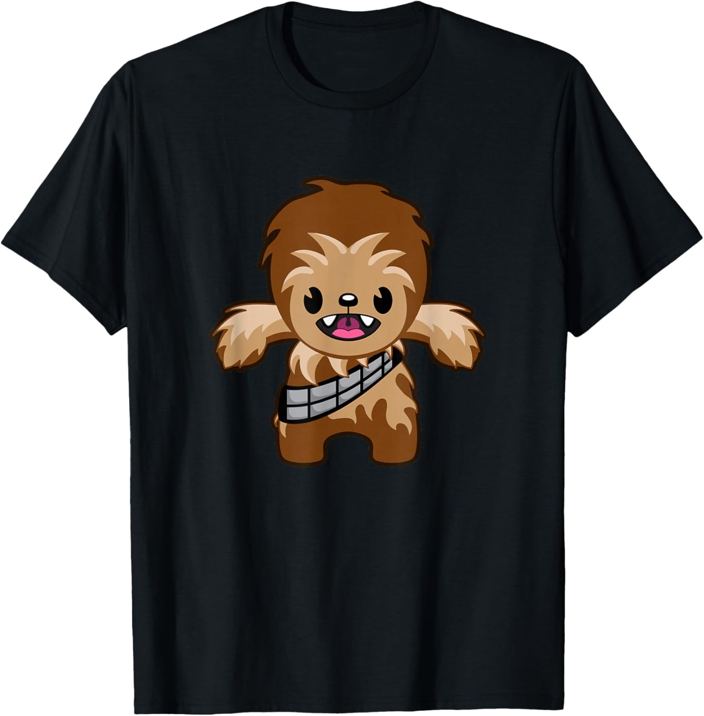Star Wars Classic Chewbacca Cute Kawaii Wookie Portrait T-Shirt - T-Shirt | Black
