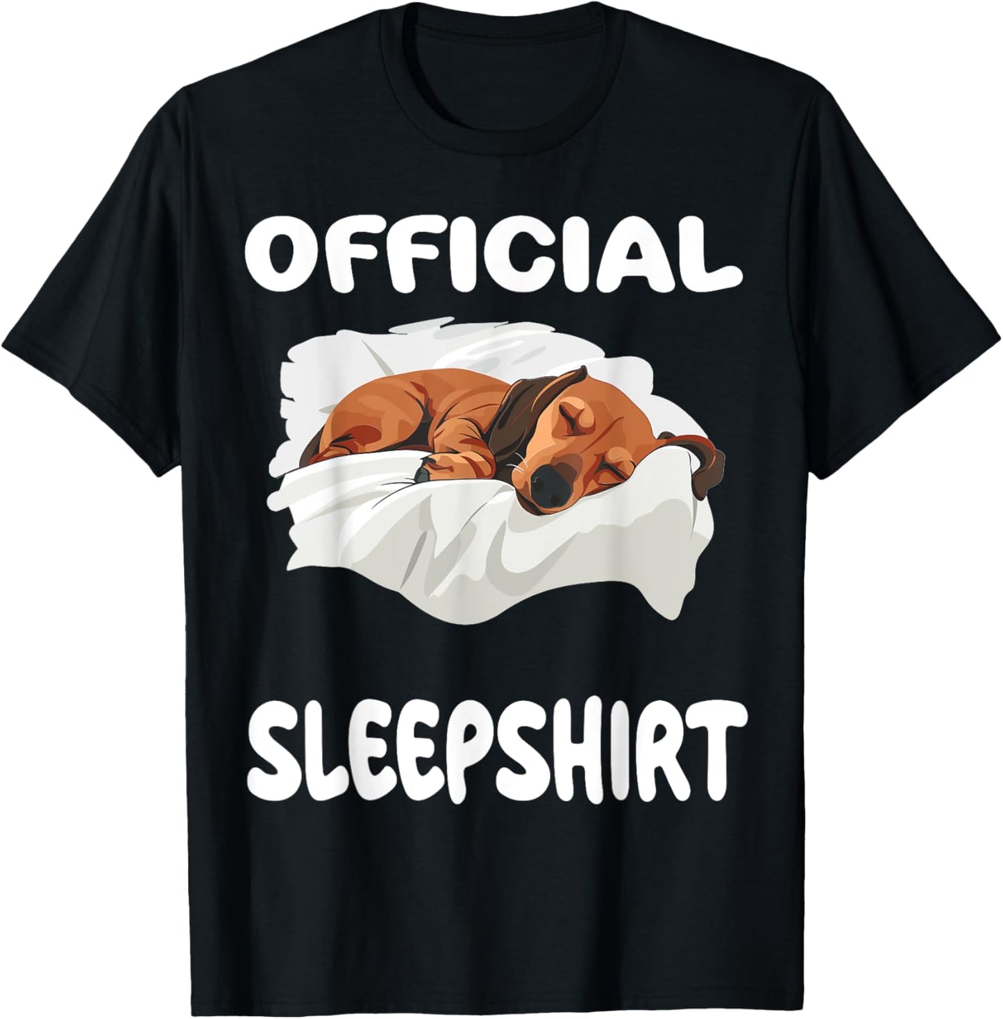 Dachshund Doxie Dog Official Sleepshirt Pajamas Nightgown T-Shirt - T-Shirt | Black