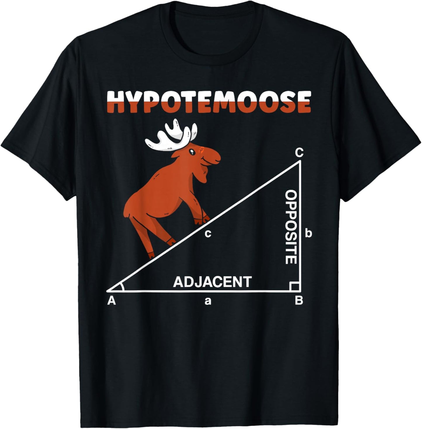 Hypotemoose Mathematics Teacher Mathematician Math Geek T-Shirt - T-Shirt | Black
