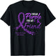 I Wear Purple For FRIEND Pancreatic Cancer Awareness gifts T-Shirt - T-Shirt | Black