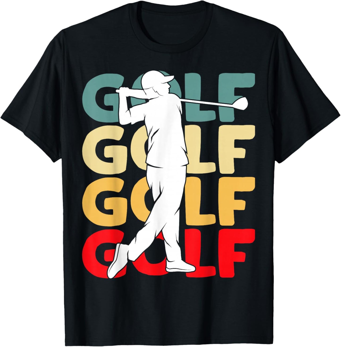 Golf Golfer Golf Player Men Children Boys T-Shirt - T-Shirt | Black