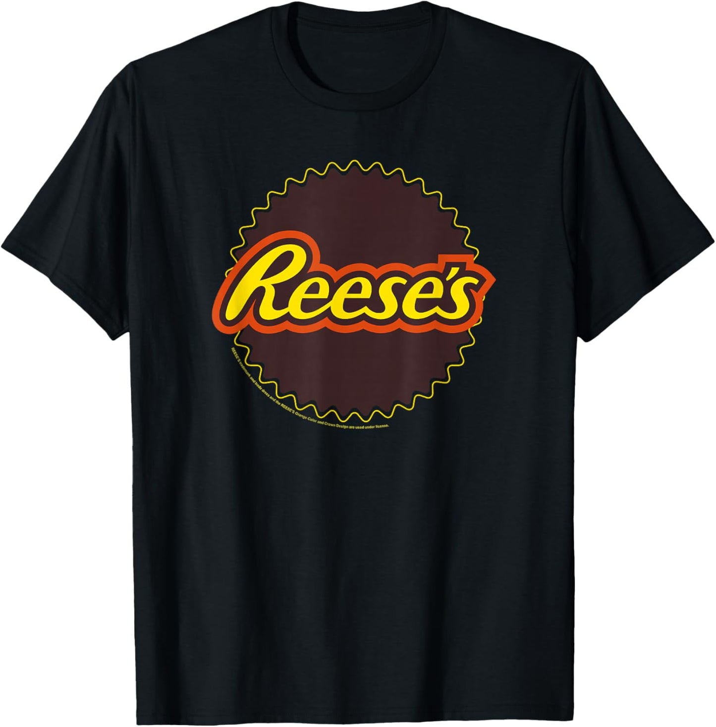 Reese's Peanut Butter Cup Outline Highlight Logo T-Shirt - T-Shirt | Black