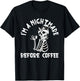 I’m A Nightmare Before Coffee Funny Halloween Christmas T-Shirt - T-Shirt | Black