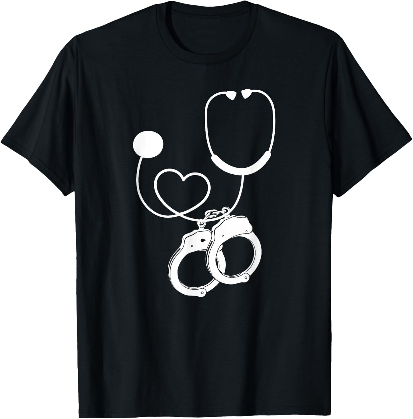 LPN Correctional Nurse Nursing Stethoscope Officer Women Men T-Shirt - T-Shirt | Black